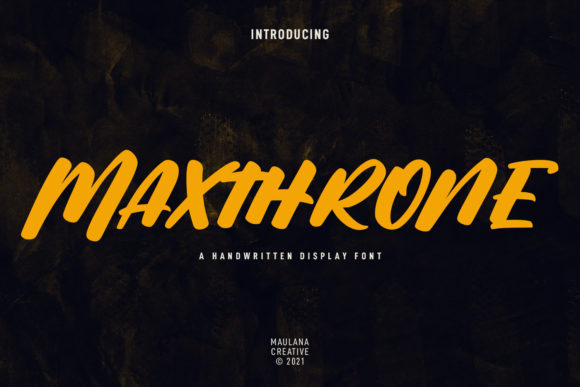 Maxthrone: A Street-Styled Font for Handmade Appeal