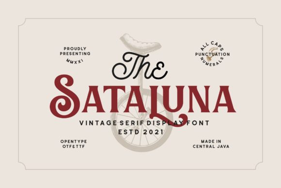 Sataluna: A Vintage Display Font for Editorial Projects
