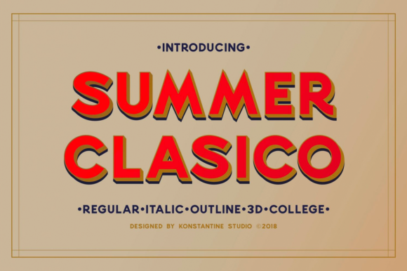 Summer Clasico: A Retro Display Font for Polished Digital Projects